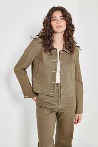 Sale: The Livingston Jacket in Olive Denim