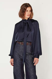 Bowie Blouse in Navy