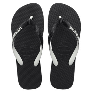 Slides: .Havaianas Mens Top Mix Black/White - (1069) - HVBW - F