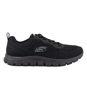 Women Casual: .Skechers Womens TRACK - NEW STAPLE - BLACK/BLACK - (150141.BBK) - DKU - R2L16