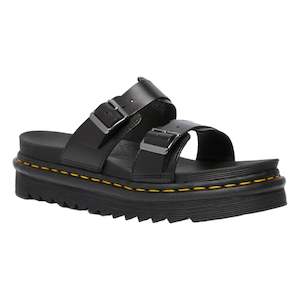 Women Boots Shoes: .Dr Martens Myles 2 Strap Buckle Sandal Black Brando Leather (23523001.BLK) - MY - R2L15