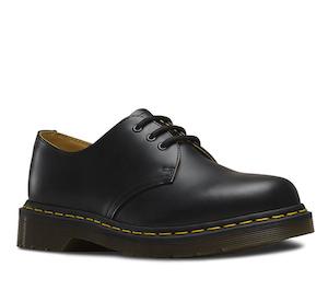 Women Boots Shoes: .Dr Martens 1461 Black 3 Eye Smooth Leather - (11838002) - SHOE - R2L16