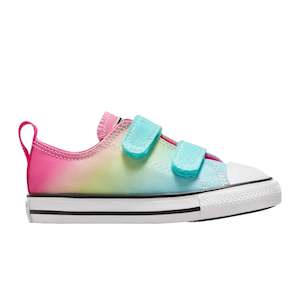 Toddlers: .Converse INFANT CT 2V HYPR BRIGHTS LOW CYN  - Cyan/ChaosFuschia/Slime - (A07423) - CYT - R1L1