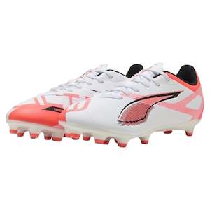 .PUMA ULTRA 5 PLAY FG/AG Unisex Adults Football Boots - White/Black/Glowing Red &hellip;