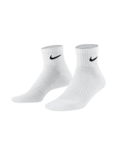 Socks: Nike Unisex Everyday Cushion Ankle Socks 3pk - (SX7667 100) - F