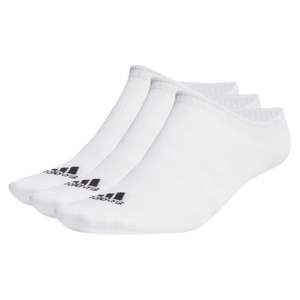 .ADIDAS THIN AND LIGHT NO-SHOW SOCKS 3pk - WHITE - (HT3463) - F