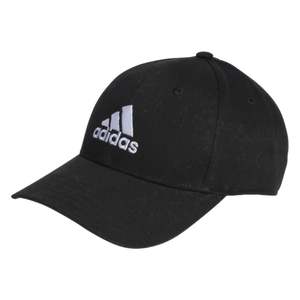 Adidas Caps: .Adidas COTTON TWILL BASEBALL CAP - Black/White- (II3513) - F
