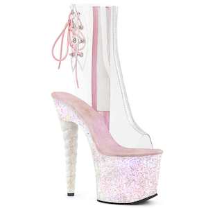 Ankle Boot: UNICORN-1018C Clear/Opal Multi Glitter