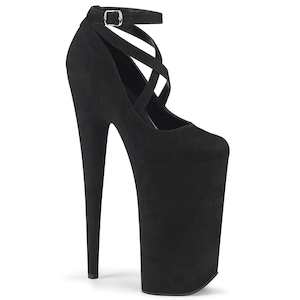 Pump: BEYOND-087FS Black Faux Suede/Black Faux Suede