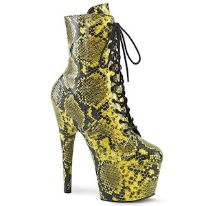 Pole Dance Boots: ADORE-1020SPWR Yellow Snake Print/Yellow Snake Print