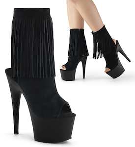 Pole Dance Ankle Boots: ADORE-1019 Black Suede/Black Matte