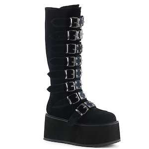 Festival Rave Footwear: DAMNED-318 Black Velvet