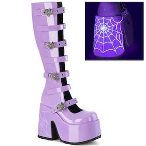 Alternative Knee High Boots: CAMEL-223 Lavender Patent