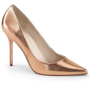 Drag Queen Shoes: CLASSIQUE-20 Rose Gold Metallic Pu