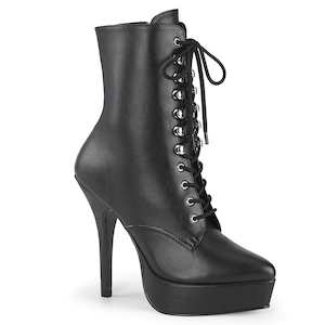 Fetish Boots: INDULGE-1020 Black Faux Leather