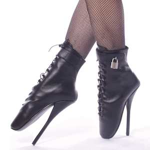Fetish Boots: BALLET-1025 Black Leather