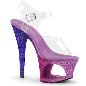Extended Sizes: MOON-708OMBRE Clear/Pink-Lavender Ombre