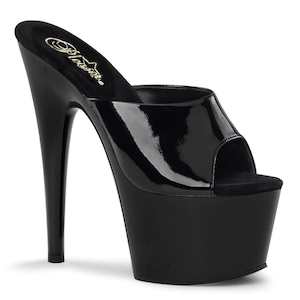 Pole Dance Slides: ADORE-701 Black Patent/Black