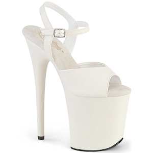 Products: FLAMINGO-809 Platform Shoes Off-White Faux Leather/Off-White Matte