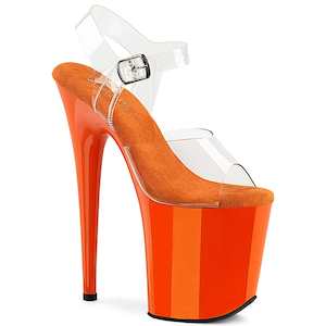 Products: FLAMINGO-808 Platform Shoes Clear/Orange