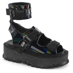 Alternative Sandals And Flip Flops: SLACKER-15B Black Hologram Patent