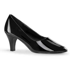 Drag Queen Shoes: DIVINE-420 Black Patent