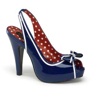 Extended Sizes: BETTIE-05 Navy Blue Patent