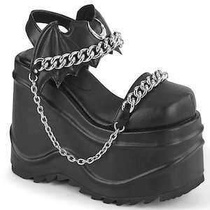 Alternative Sandals And Flip Flops: WAVE-20 Black Vegan Leather