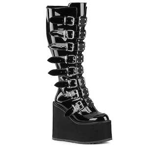Alternative Wide Calf Boots: SWING-815WC Black Patent