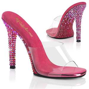 GALA-01DMM Clear/Fuchsia Multi Rhinestones