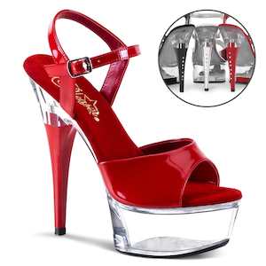 Wbff Competition Shoes: CAPTIVA-609 Red Patent/Clear
