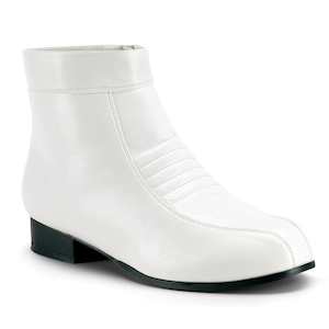 Gansters Retro Costume Shoes: PIMP-50 White Pu