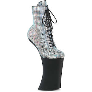 FORBIDDEN-1020RS Silver AB RS/Black Matte Platform Shoes