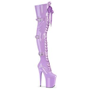 FLAMINGO-3028 Lavender Stretch Pat/Lavender Platform Shoes