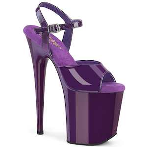 Womens Sandals: FLAMINGO-809 Platform Shoes Purple Patent Purple