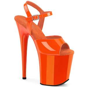 Womens Sandals: FLAMINGO-809 Platform Shoes Orange Patent Orange