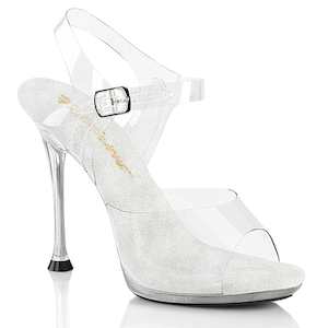 Single Sole Heels: CUPID-408 Clear/Clear