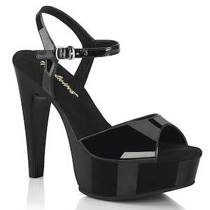 Womens Platform Heels: MARTINI-509 Black Patent/Black