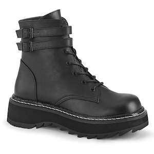 Alternative Ankle Boots: LILITH-152 Black Vegan Leather