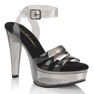 Womens Platform Heels: MARTINI-505 Smoke/Smoke Tinted