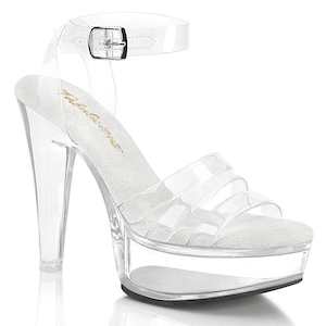 Womens Platform Heels: MARTINI-505 Clear/Clear