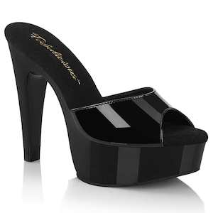 Womens Platform Heels: MARTINI-501 Black Patent/Black