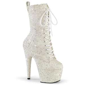 Womens Mid Calf Boots: ADORE-1040GR Ivory Multi Glitters/Matching