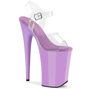 INFINITY-908 Clear/Lavender Platform Shoes
