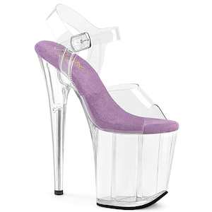FLAMINGO-808 Platform Shoes Clear-Lavender/Clear