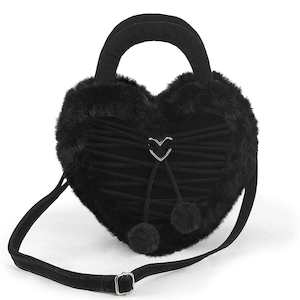 HB-631 Black FAUX SUEDE-FAUX FUR