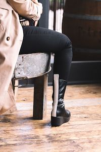 Mid Knee Length Boots: Bresley Petunia