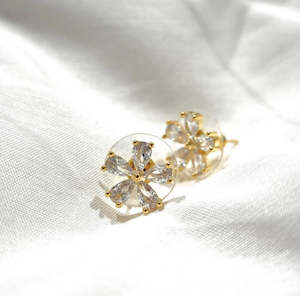 Jewellery: Gregory Ladner CZ Flower Stud