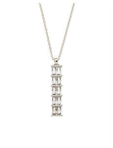 Jewellery: Gregory Ladner Chain Necklace CZ Pendant