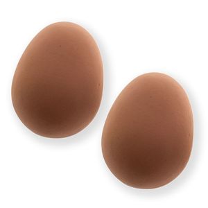 Brood Eggs Rubber Brown pair